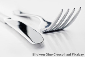 Bild: Edelstahl Besteck - Messer und Gabel 